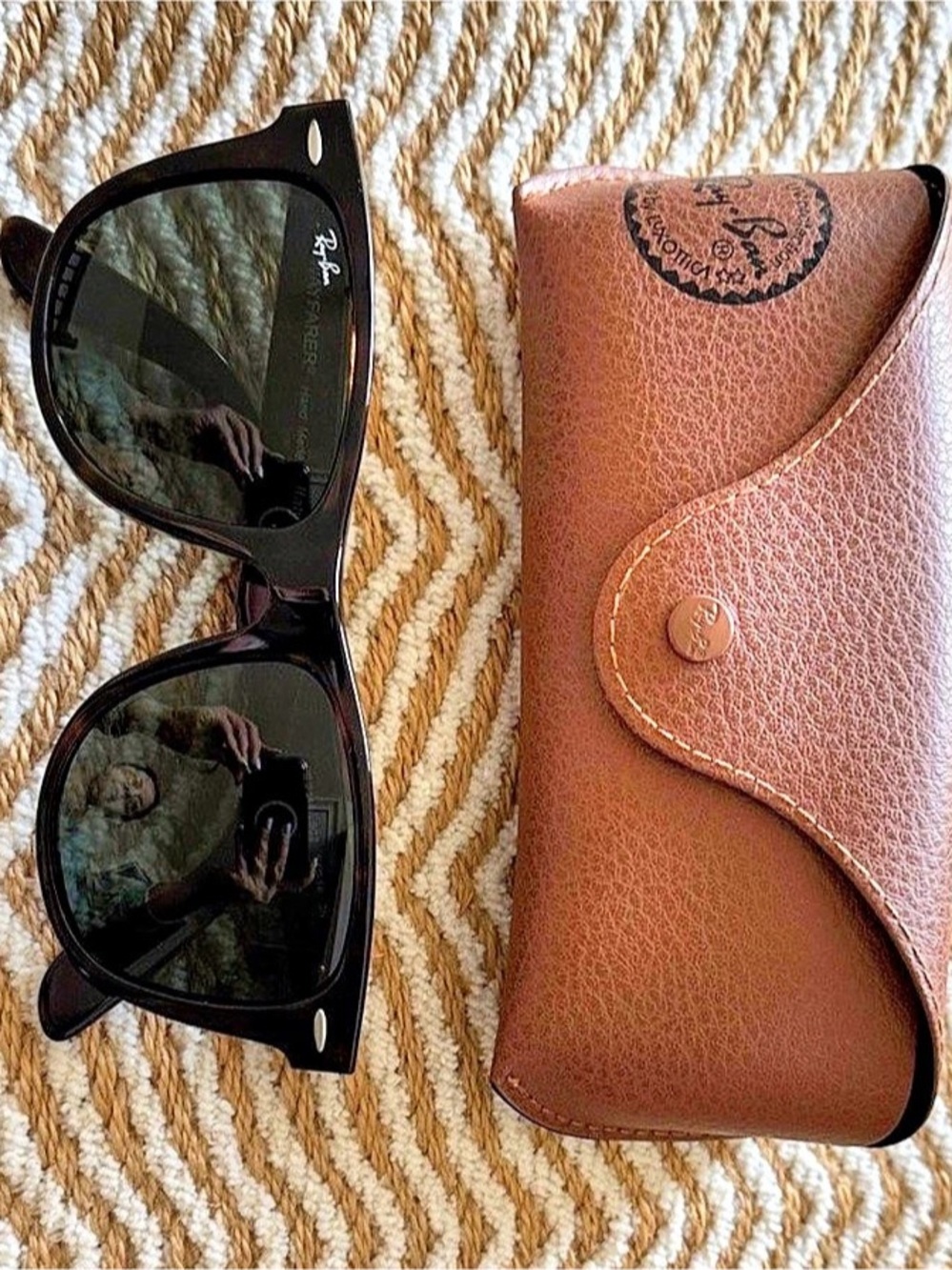 Ray-Ban Original Wayfarer RB2140 Sunglasses Black & Brown
